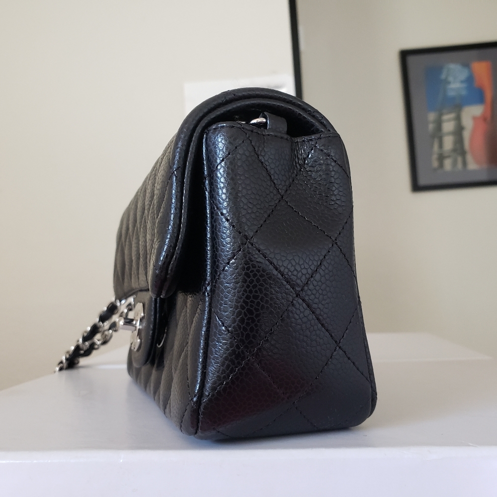 Chanel classic mini black caviar silver hardware bag - Picture 12 of 12